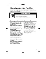 Preview for 7 page of Hamilton Beach Air Purifier User Manual