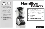 Предварительный просмотр 1 страницы Hamilton Beach B91 Operation Manual - Original Instructions