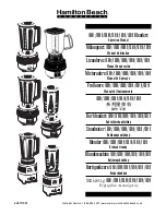 Hamilton Beach Bar Blender Operation Manual preview