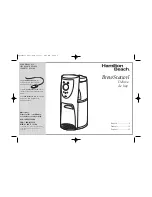 Предварительный просмотр 1 страницы Hamilton Beach BrewStation Deluxe 47454C Owner'S Manual