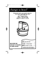 Preview for 1 page of Hamilton Beach change-a-bowl Instructions Manual