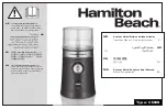 Hamilton Beach CM09 Operation Manual - Original Instructions preview