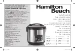 Hamilton Beach Digital Simplicity Manual preview