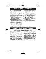 Preview for 4 page of Hamilton Beach Eclectrics 65111 User Manual And Recipes