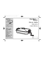 Hamilton Beach Electric Skillet User Manual предпросмотр