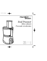 Hamilton Beach Hamilton Beach Food Processor Instructions Manual preview