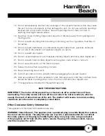 Preview for 4 page of Hamilton Beach HB-363 Owner'S Manual