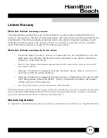 Preview for 13 page of Hamilton Beach HB-363 Owner'S Manual