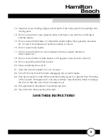 Предварительный просмотр 4 страницы Hamilton Beach HB-405 Owner'S Manual