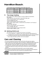 Preview for 14 page of Hamilton Beach HB-P90D23AP-ST Owner'S Manual