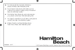 Предварительный просмотр 54 страницы Hamilton Beach HB10 Operation Manual