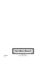 Предварительный просмотр 32 страницы Hamilton Beach HBB250 Operation Manual