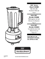 Hamilton Beach HBB908 - Bar Blender, 44 oz. Poly Top Operation Manual предпросмотр