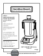 Hamilton Beach HBF1100S-CE Operation Manual предпросмотр