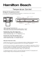 Preview for 7 page of Hamilton Beach HBF2067 Owner'S Manual