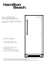 Preview for 1 page of Hamilton Beach HBFRF1705-WHITE Owner'S Manual