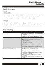 Preview for 9 page of Hamilton Beach HBFRF301-B Owner'S Manual