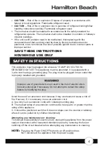 Preview for 4 page of Hamilton Beach HBIC2900-BLACK Owner'S Manual