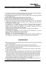 Preview for 6 page of Hamilton Beach HBWC114-SSWH Instruction Manual