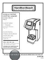 Hamilton Beach HDC311 Operation Manual preview