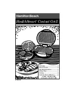 Hamilton Beach HealthSmart Contact Grill Operating Instructions Manual предпросмотр