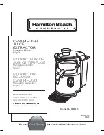 Hamilton Beach HJE960 Operation Manual предпросмотр