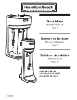 Предварительный просмотр 1 страницы Hamilton Beach HMD400 - Commercial Drink Mixer Operation Manual