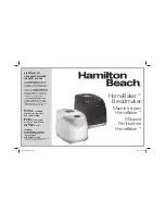 Hamilton Beach HomeBaker 29881 Instructions Manual preview