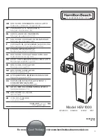 Предварительный просмотр 1 страницы Hamilton Beach HSV1000 Operation Manual