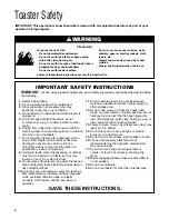 Preview for 2 page of Hamilton Beach HTS455 - 480 Slice/Hr Heavy-Duty Toaster Operation Manual