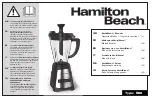 Hamilton Beach MultiBlend 58151-ID Operation Manual - Original Instructions предпросмотр