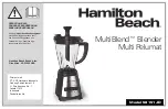 Предварительный просмотр 73 страницы Hamilton Beach MultiBlend 58151-ID Operation Manual - Original Instructions