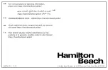 Предварительный просмотр 72 страницы Hamilton Beach MultiBlend B66 Operation Manual