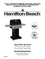 Hamilton Beach OG01 Assembly Instructions Manual предпросмотр