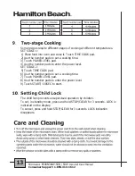 Preview for 14 page of Hamilton Beach P100N30AP-S3B Owner'S Manual