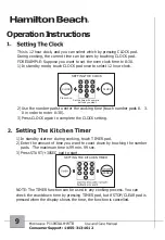 Preview for 10 page of Hamilton Beach P11043ALH-WTB Owner'S Manual