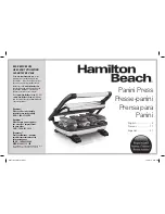 Предварительный просмотр 1 страницы Hamilton Beach Panini Press Manual