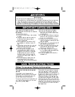 Preview for 2 page of Hamilton Beach Party Crock 840149600 Use & Care Manual