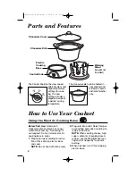 Preview for 4 page of Hamilton Beach Party Crock 840149601 Use & Care Manual