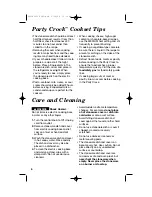 Preview for 6 page of Hamilton Beach Party Crock 840149601 Use & Care Manual