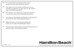 Preview for 100 page of Hamilton Beach PC03 Operation Manual - Original Instructions