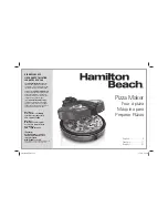 Предварительный просмотр 1 страницы Hamilton Beach Pizza Maker User Manual