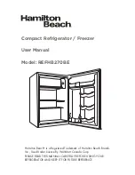 Preview for 1 page of Hamilton Beach REFHB270BE User Manual