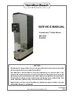 Hamilton Beach SmartServe MIC2000 Service Manual предпросмотр