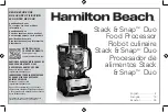 Hamilton Beach Stack & Snap Manual preview