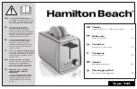 Preview for 1 page of Hamilton Beach T87 Operation Manual