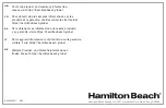 Preview for 27 page of Hamilton Beach T87 Operation Manual