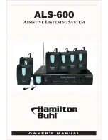 Hamilton/Buhl ALS-600 Owner'S Manual preview