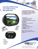 Hamilton/Buhl MV-9700 Quick Manual preview