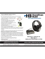 Предварительный просмотр 1 страницы Hamilton/Buhl W900-MULTI Installation And Operating Instructions